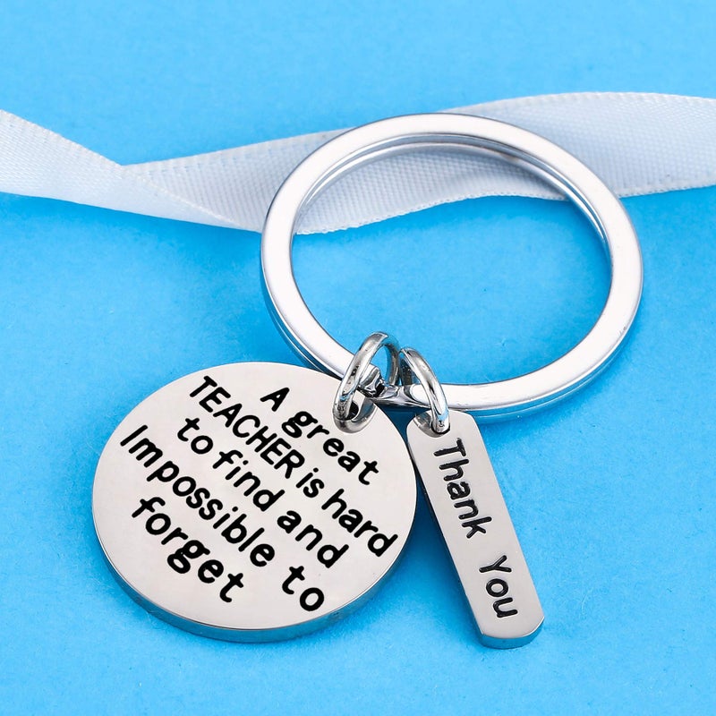 Nimteve Teacher Appreciation Gift for Women, 3PCs Teacher Keychain Set, Jewelry Gift for Teachers, Birthday Gift for Teacher Gifts From Students (A great teacher is hard to find) - Image 2